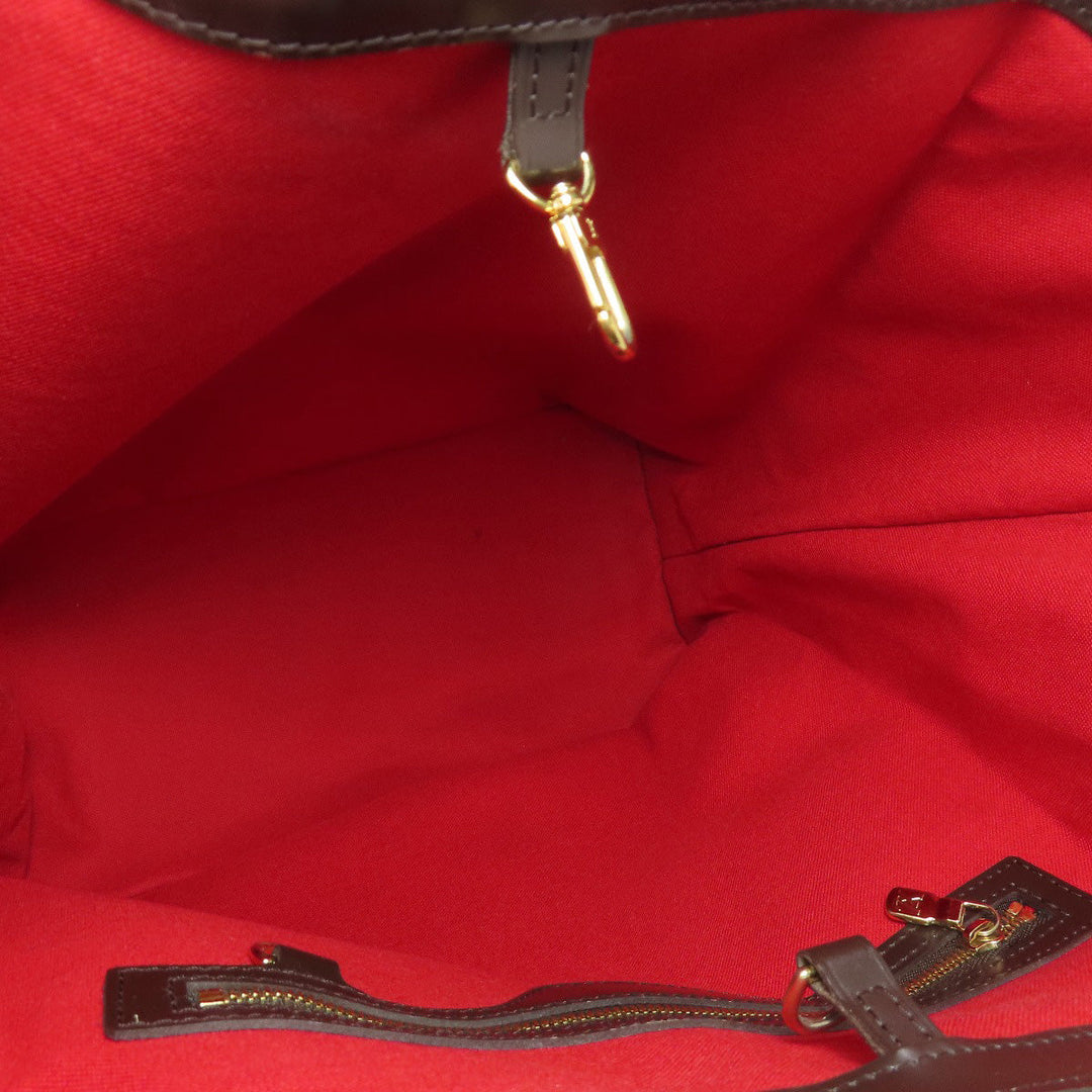 LOUIS VUITTON Tote Bag N41108 Damier canvas Brown Hippo Rivington Women Used Authentic