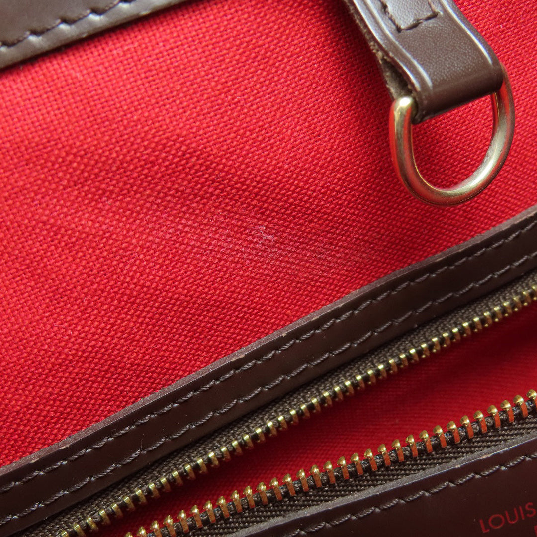 LOUIS VUITTON Tote Bag N41108 Damier canvas Brown Hippo Rivington Women Used Authentic