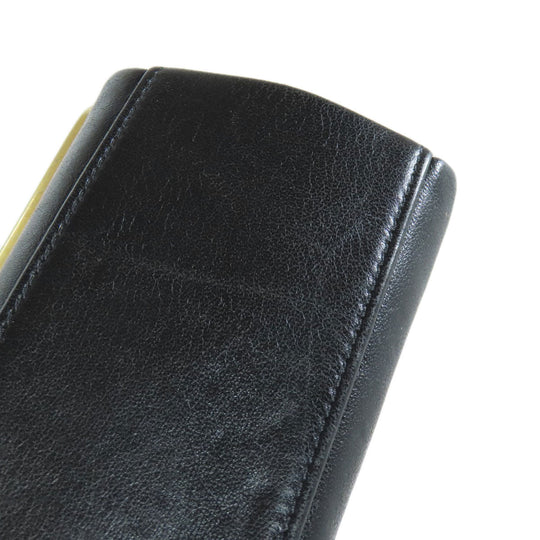 CHANEL Shoulder Bag lambskin black Vstitch Gold Metal 2WAY