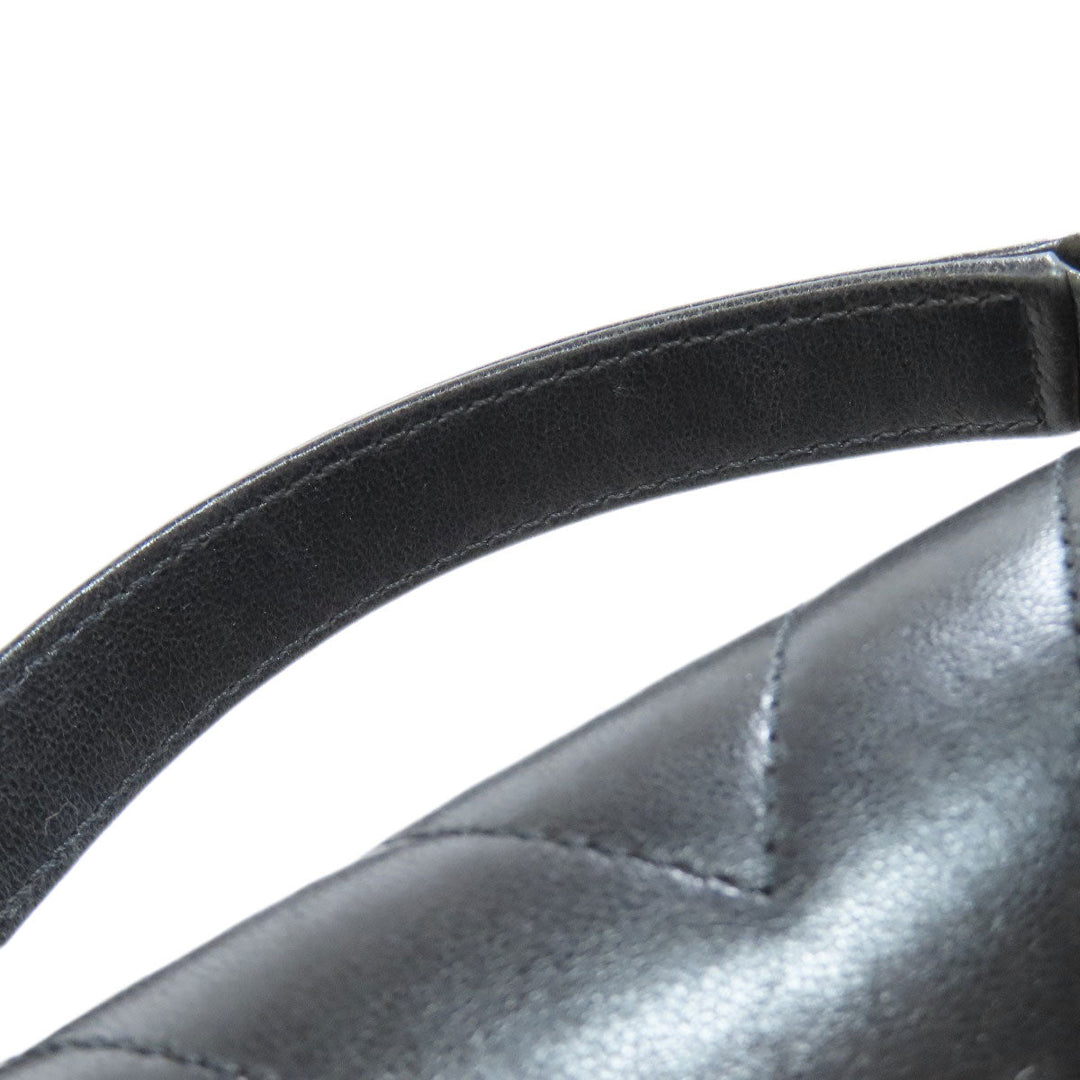 CHANEL Shoulder Bag lambskin black Vstitch Gold Metal 2WAY