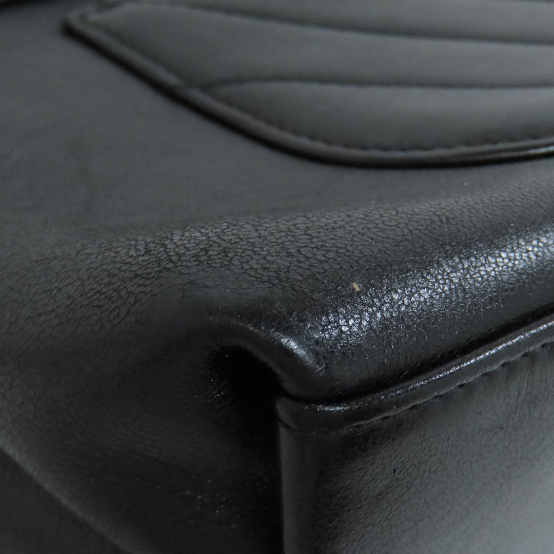 CHANEL Shoulder Bag lambskin black Vstitch Gold Metal 2WAY