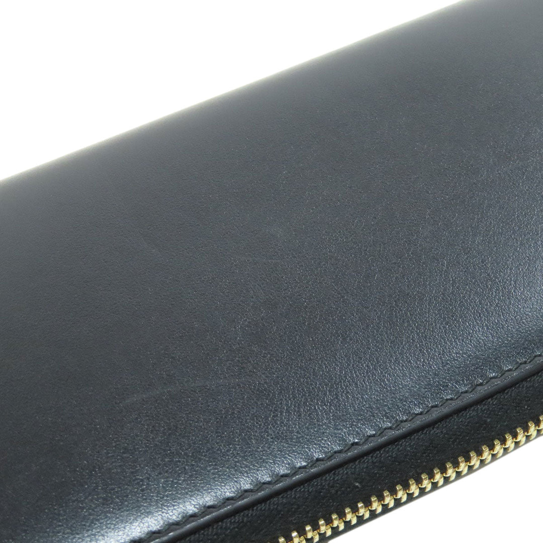 GUCCI Long Wallet Purse 547591 leather black logo Women Used Authentic