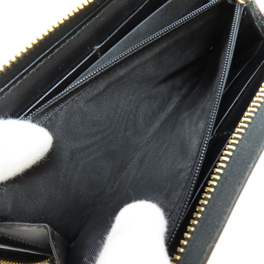 GUCCI Long Wallet Purse 547591 leather black logo Women Used Authentic