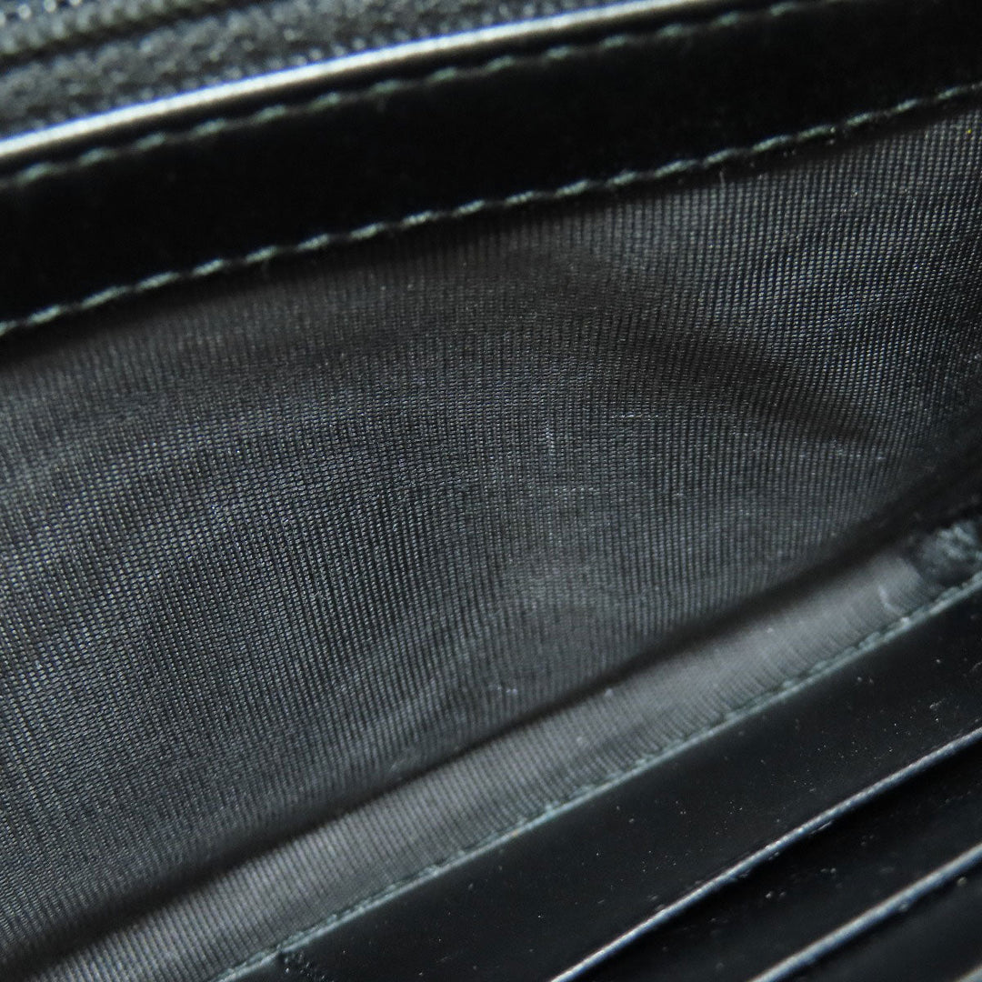 GUCCI Long Wallet Purse 547591 leather black logo Women Used Authentic