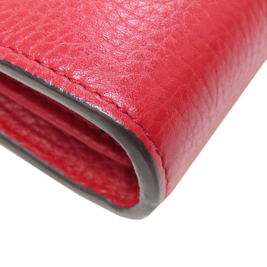 GUCCI Long Wallet Purse 401232 leather Red GG Marmont Chain Wallet