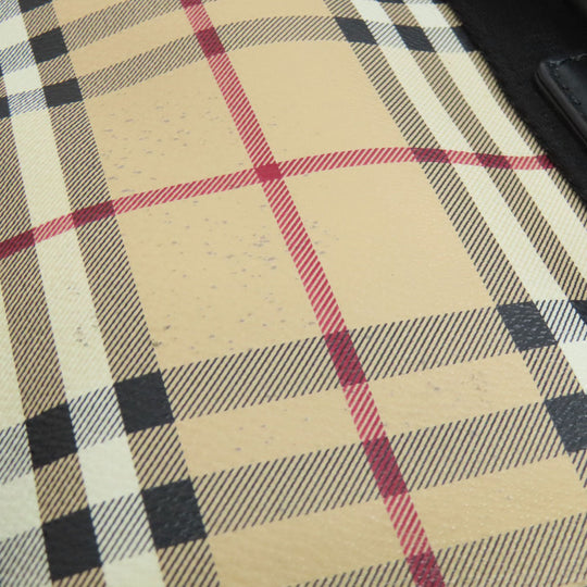 BURBERRY Business bag PVC beige Nova Check 2WAY mens Used Authentic