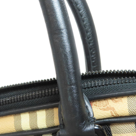 BURBERRY Business bag PVC beige Nova Check 2WAY mens Used Authentic