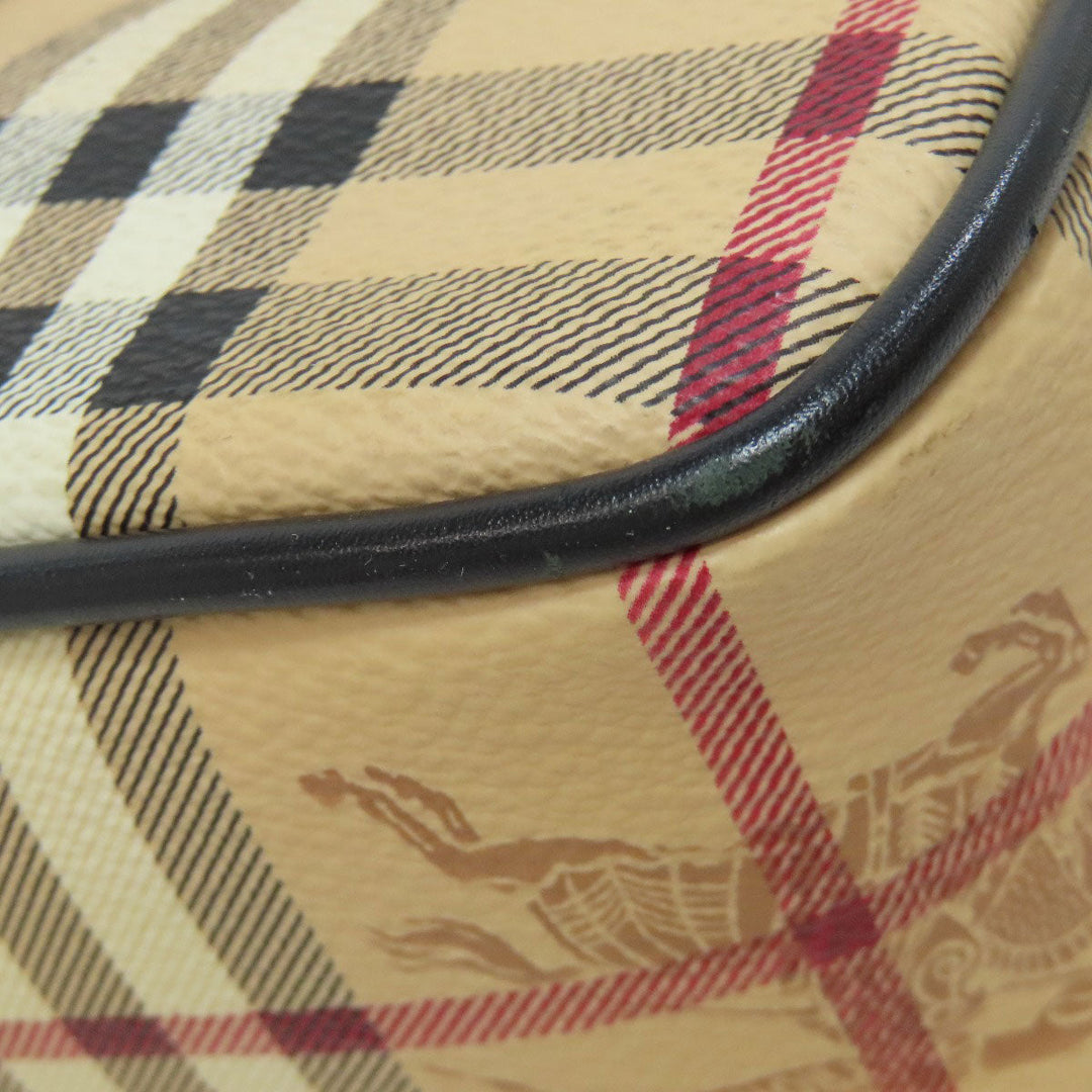 BURBERRY Business bag PVC beige Nova Check 2WAY mens Used Authentic