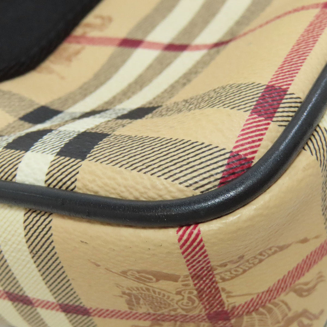 BURBERRY Business bag PVC beige Nova Check 2WAY mens Used Authentic