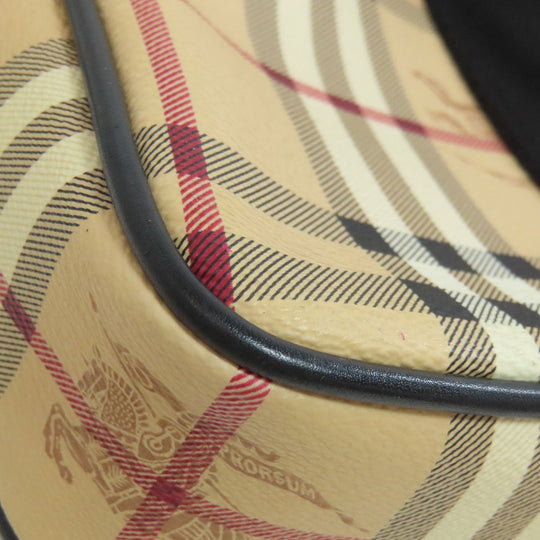 BURBERRY Business bag PVC beige Nova Check 2WAY mens Used Authentic