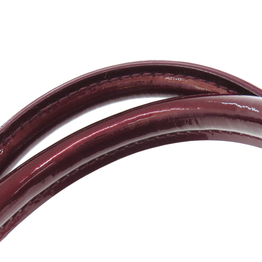 LOUIS VUITTON Tote Bag Vernis Red Alma MM Women Used Authentic