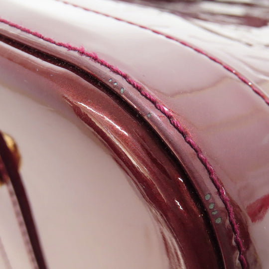 LOUIS VUITTON Tote Bag Vernis Red Alma MM Women Used Authentic