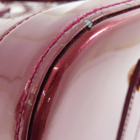 LOUIS VUITTON Tote Bag Vernis Red Alma MM Women Used Authentic