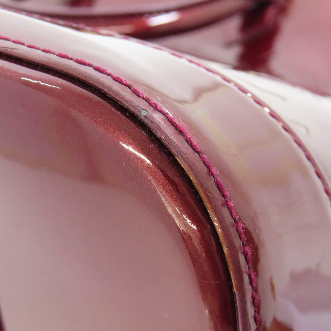 LOUIS VUITTON Tote Bag Vernis Red Alma MM Women Used Authentic