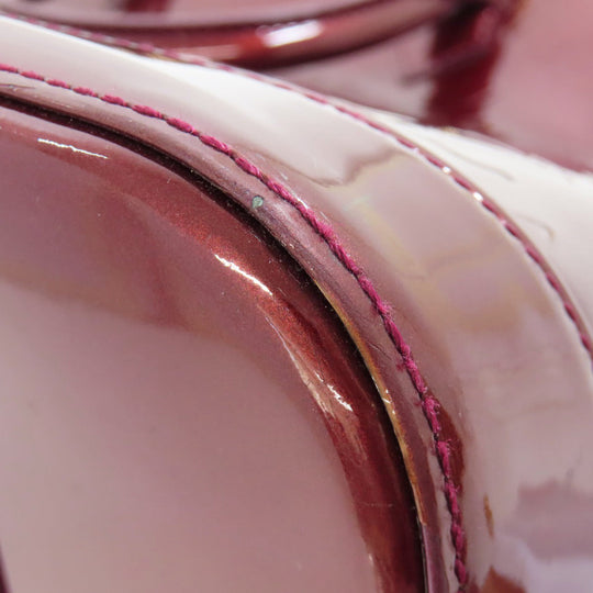 LOUIS VUITTON Tote Bag Vernis Red Alma MM Women Used Authentic