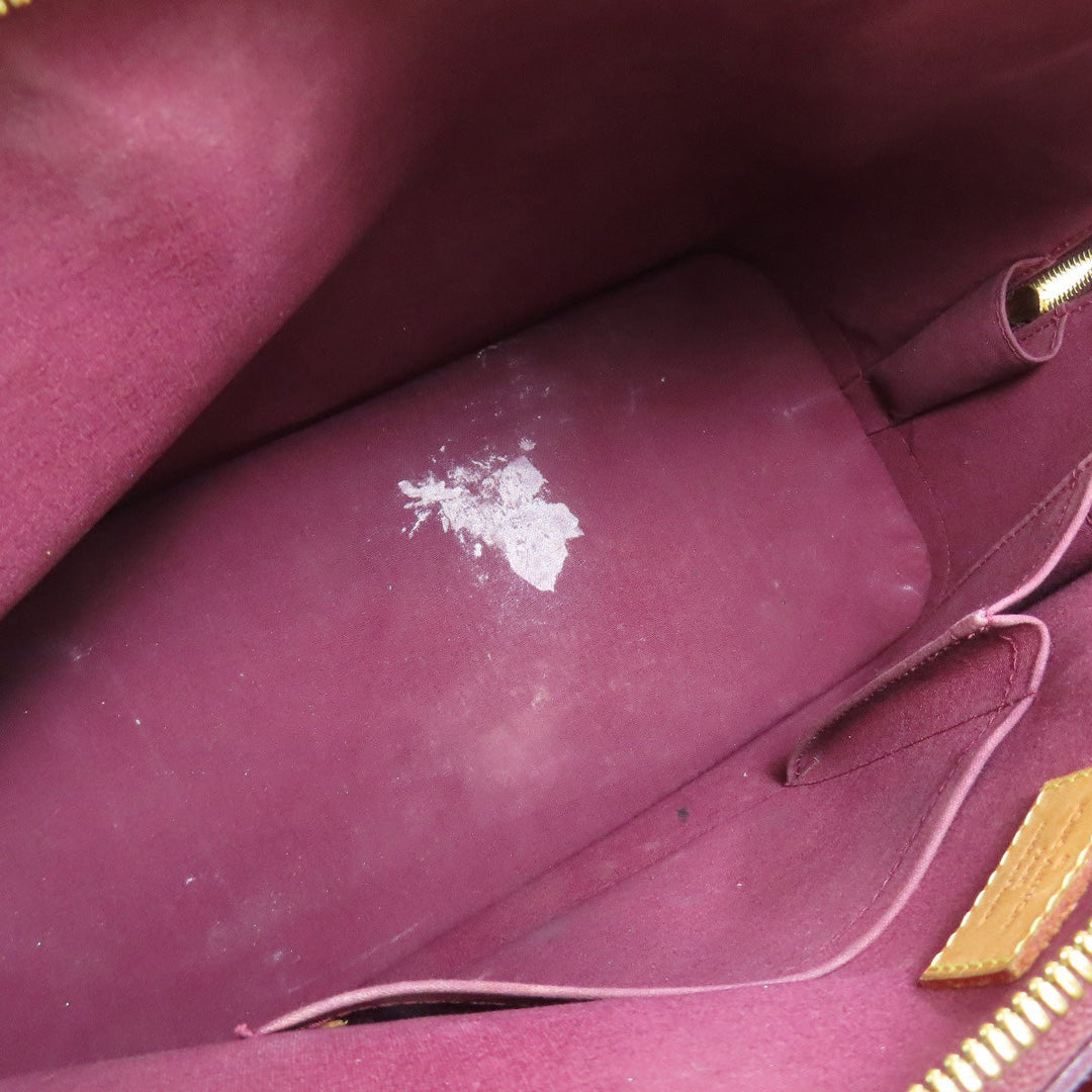 LOUIS VUITTON Tote Bag Vernis Red Alma MM Women Used Authentic