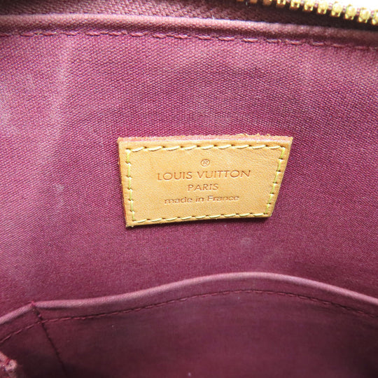 LOUIS VUITTON Tote Bag Vernis Red Alma MM Women Used Authentic