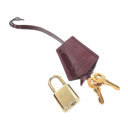 LOUIS VUITTON Tote Bag Vernis Red Alma MM Women Used Authentic