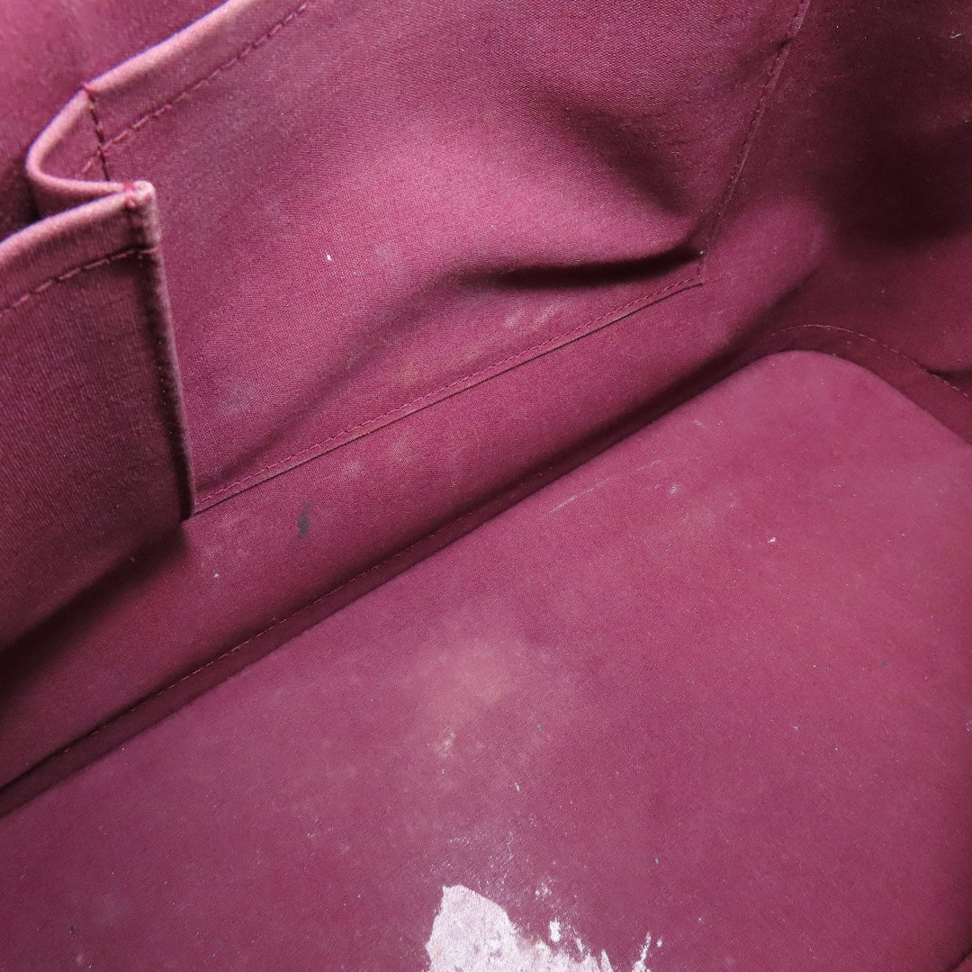 LOUIS VUITTON Tote Bag Vernis Red Alma MM Women Used Authentic