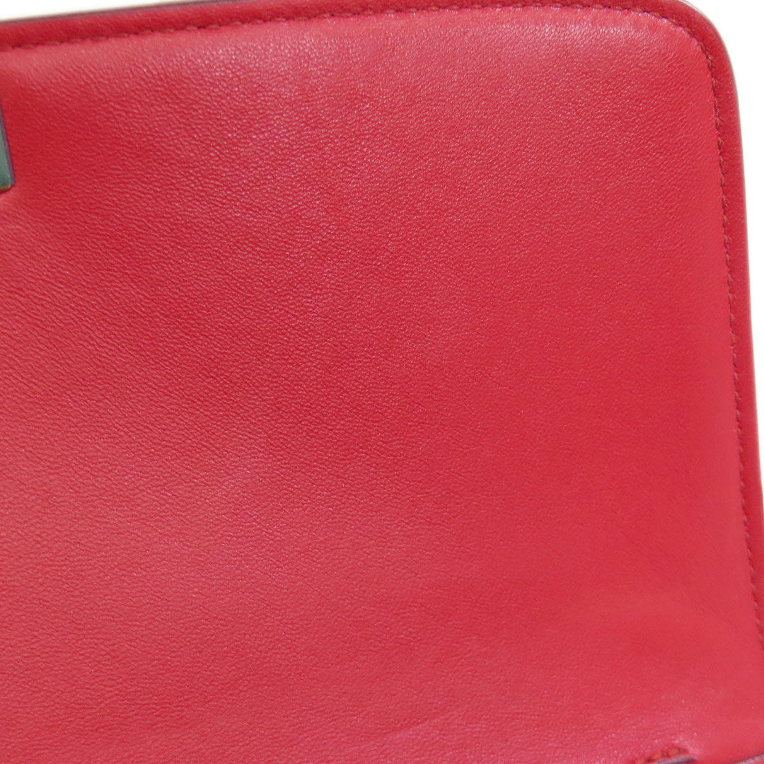 CELINE Shoulder Bag leather Red Classic box