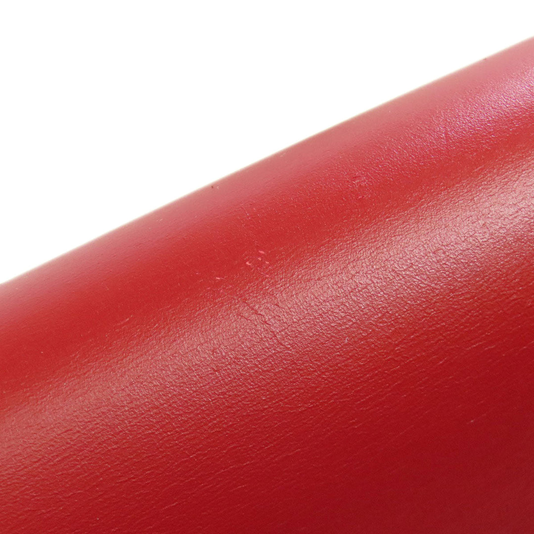 CELINE Shoulder Bag leather Red Classic box