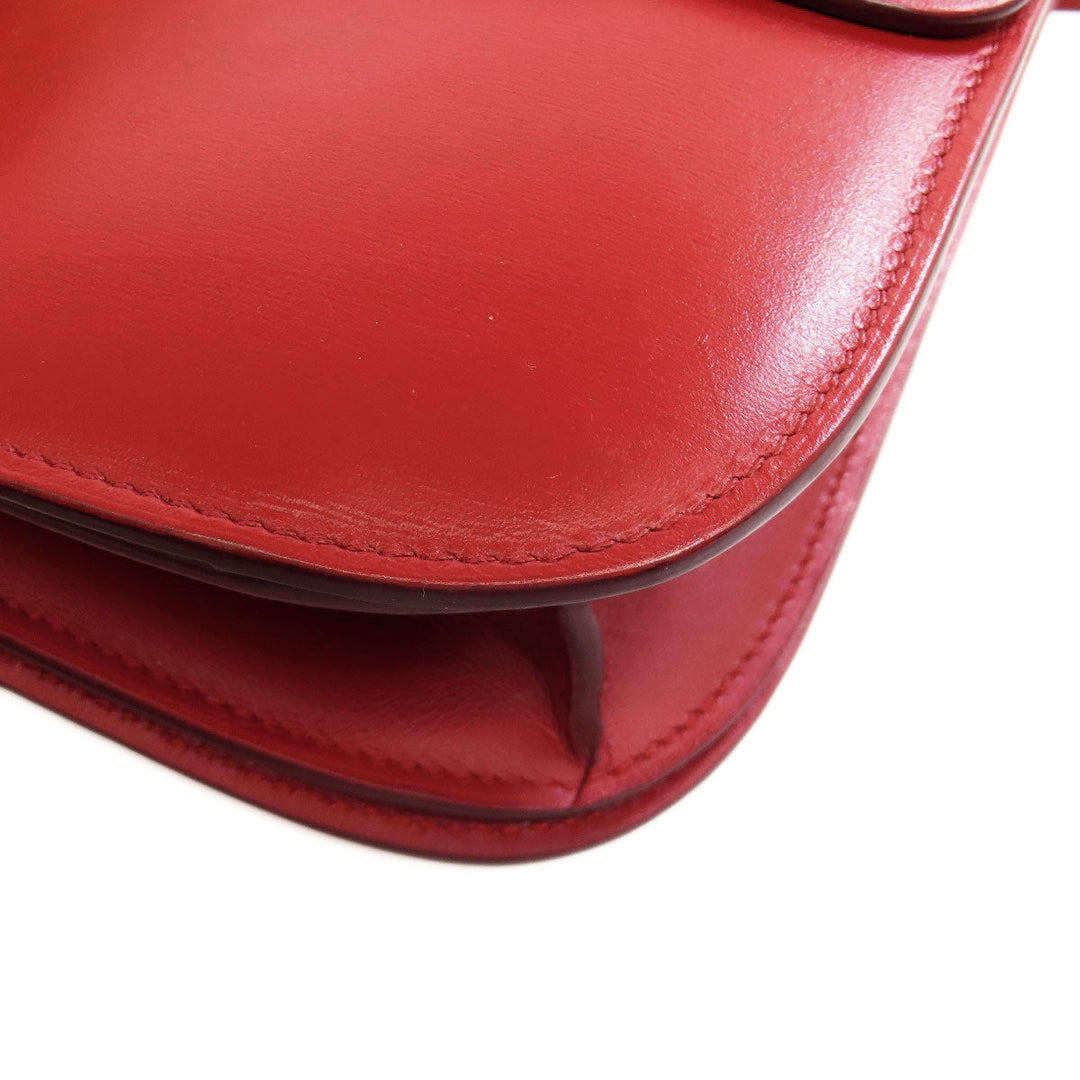 CELINE Shoulder Bag leather Red Classic box
