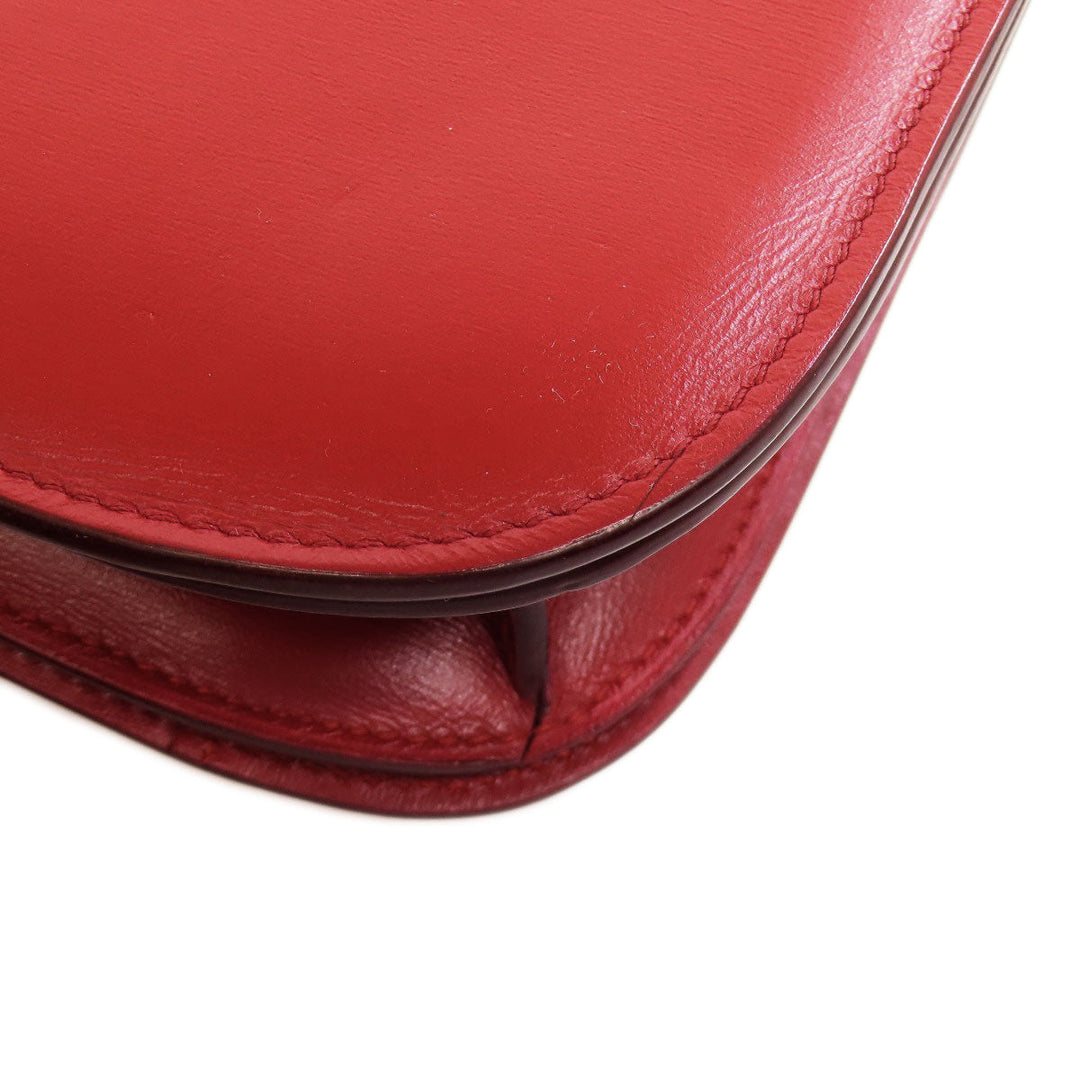 CELINE Shoulder Bag leather Red Classic box