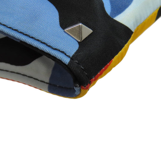 VALENTINO business bag Nylon blue Camouflage Pattern mens Used Authentic
