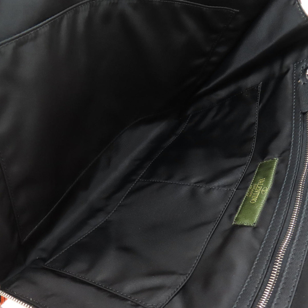 VALENTINO business bag Nylon blue Camouflage Pattern mens Used Authentic