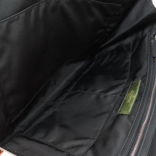 VALENTINO business bag Nylon blue Camouflage Pattern mens Used Authentic