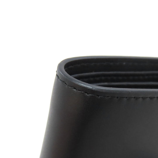 VALENTINO Bifold Wallet leather black logo mens Used Authentic