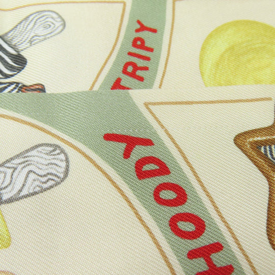 HERMES scarf silk Brown Twilly Women Used Authentic