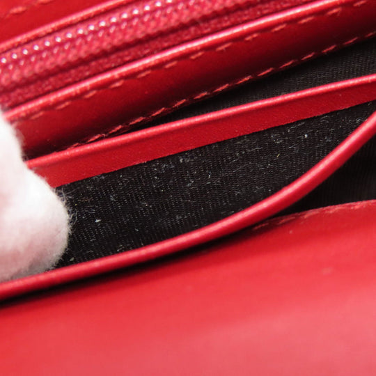 GUCCI Long Wallet Purse 476084 leather Red Sylvie Continental Women Used Authentic