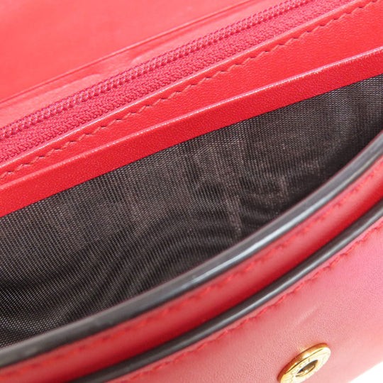 GUCCI Long Wallet Purse 476084 leather Red Sylvie Continental Women Used Authentic