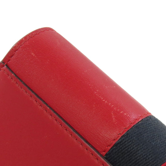 GUCCI Long Wallet Purse 476084 leather Red Sylvie Continental Women Used Authentic
