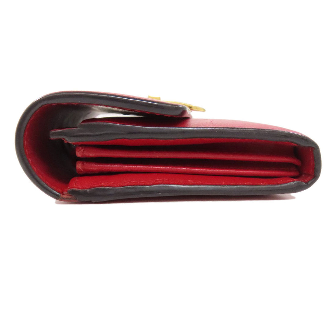 GUCCI Long Wallet Purse 476084 leather Red Sylvie Continental Women Used Authentic