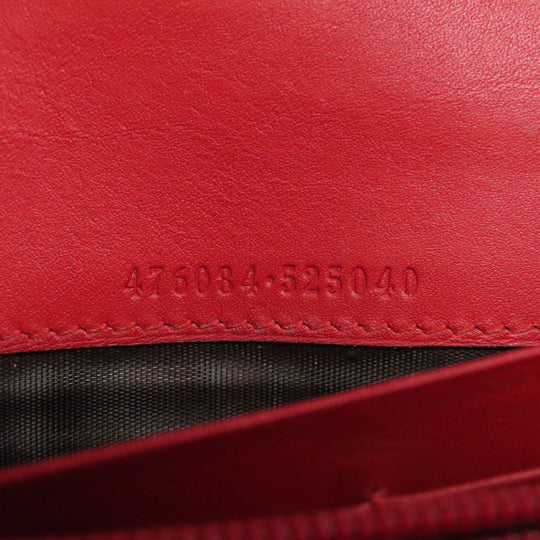 GUCCI Long Wallet Purse 476084 leather Red Sylvie Continental Women Used Authentic