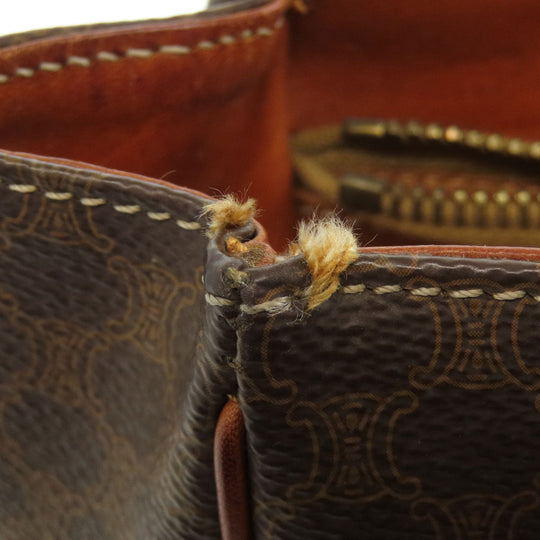 CELINE Tote Bag PVC Brown Macadam Women Used Authentic