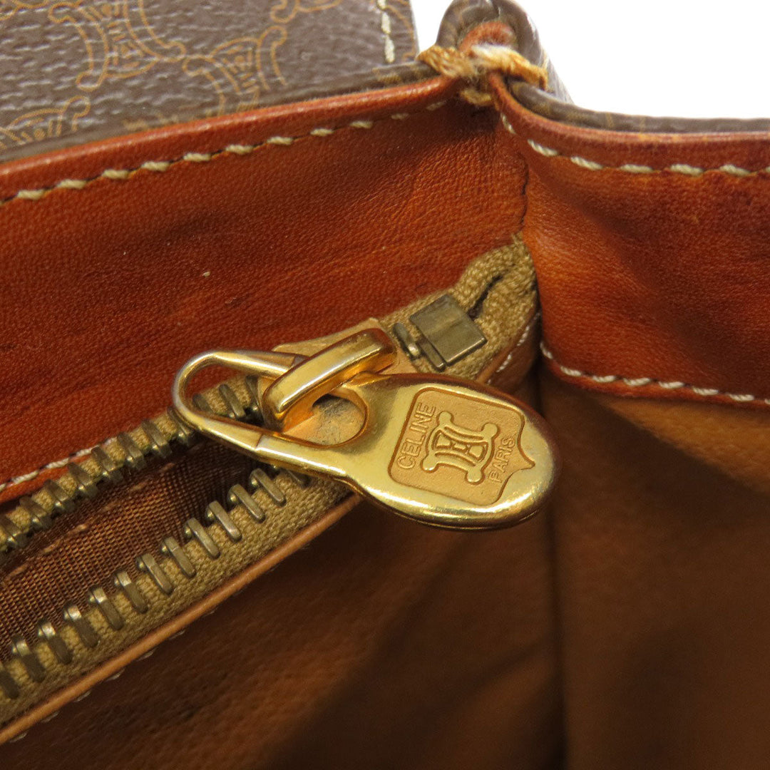 CELINE Tote Bag PVC Brown Macadam Women Used Authentic