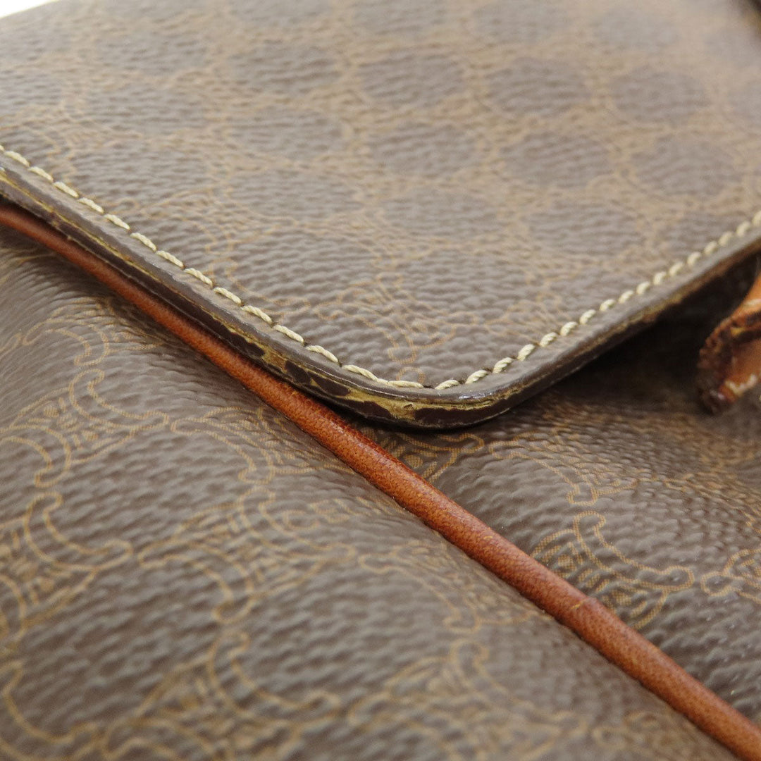 CELINE Tote Bag PVC Brown Macadam Women Used Authentic