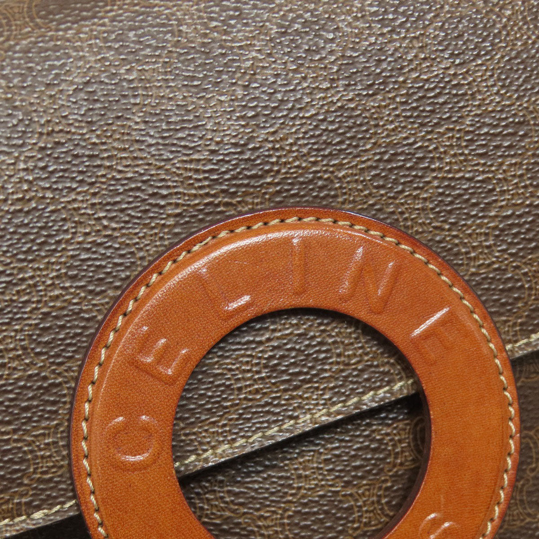 CELINE Tote Bag PVC Brown Macadam Women Used Authentic