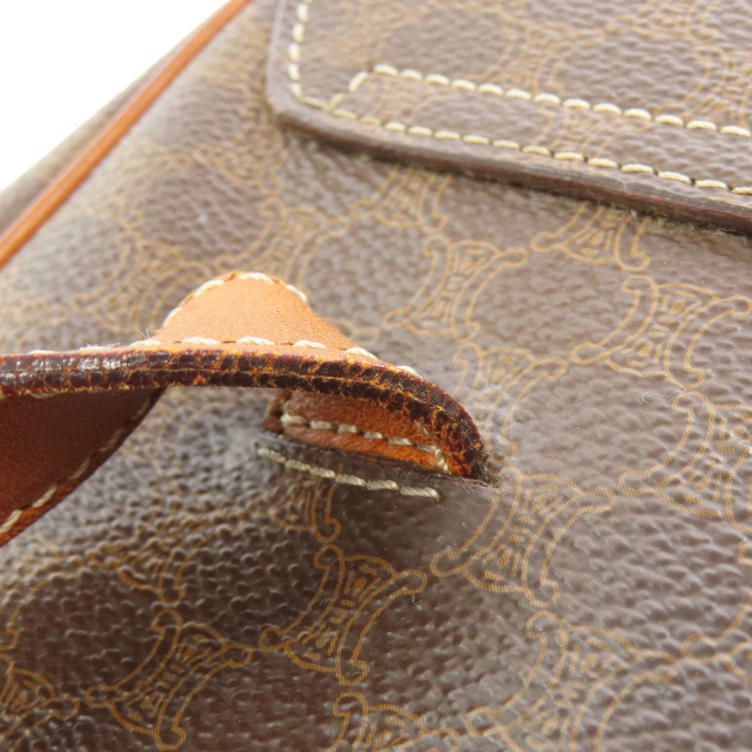 CELINE Tote Bag PVC Brown Macadam Women Used Authentic