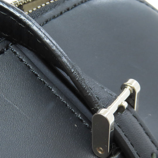 BURBERRY Handbag leather black Women Used Authentic