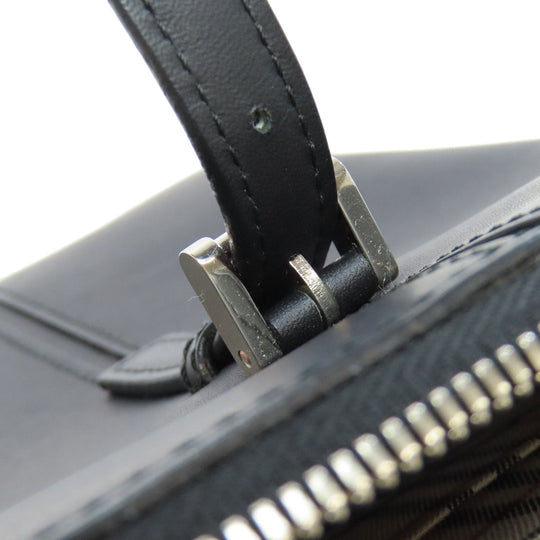 BURBERRY Handbag leather black Women Used Authentic