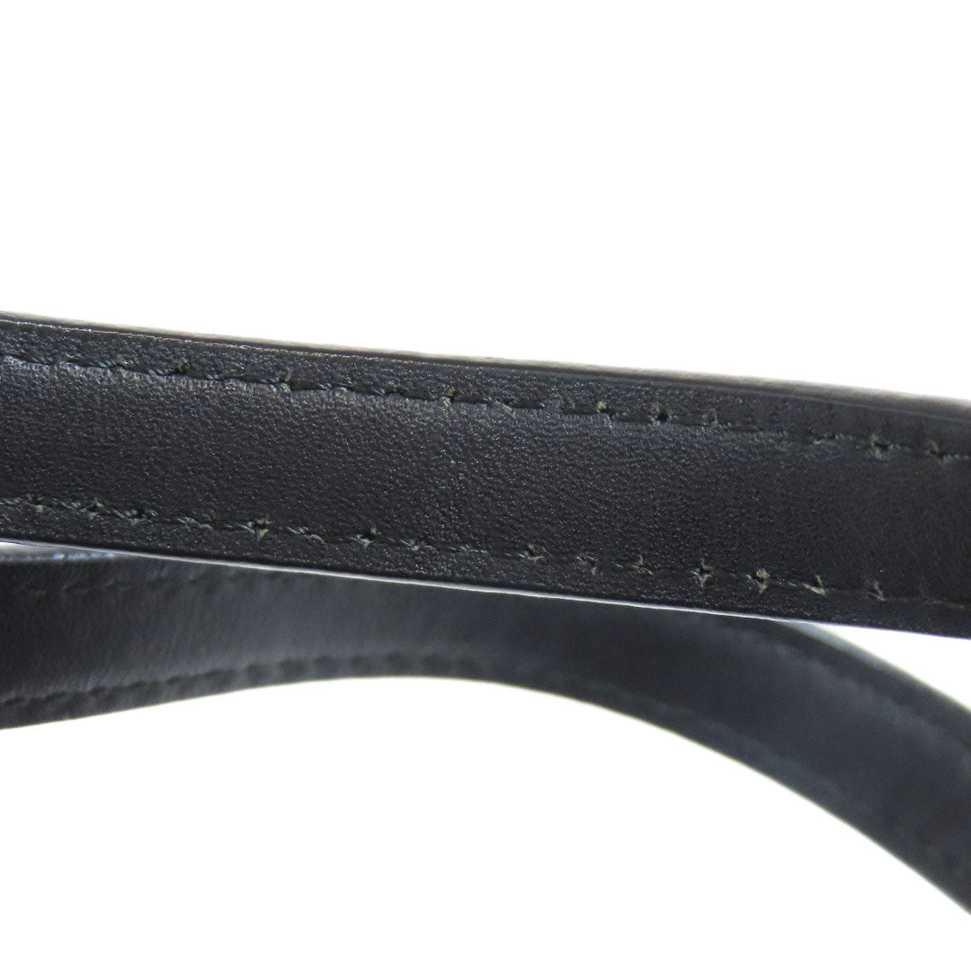 BURBERRY Handbag leather black Women Used Authentic