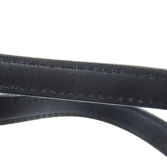 BURBERRY Handbag leather black Women Used Authentic