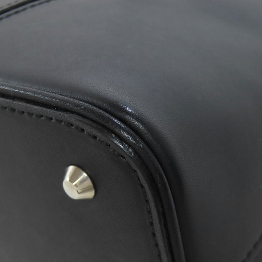 BURBERRY Handbag leather black Women Used Authentic