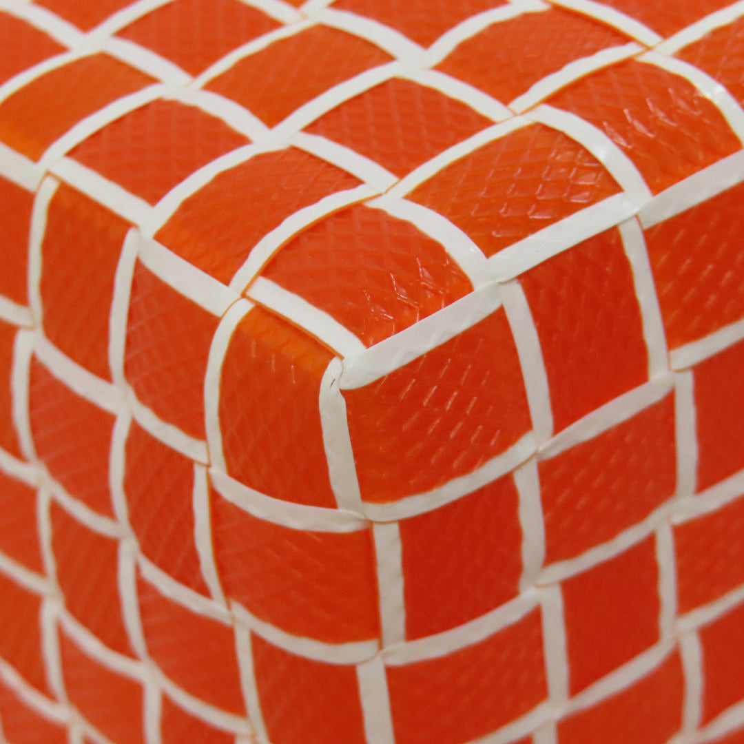 MARNI Handbag polypropylene Orange logo Women Used Authentic