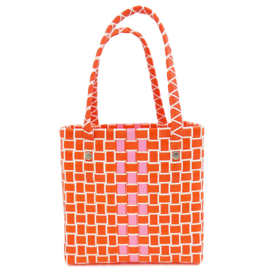 MARNI Handbag polypropylene Orange logo Women Used Authentic