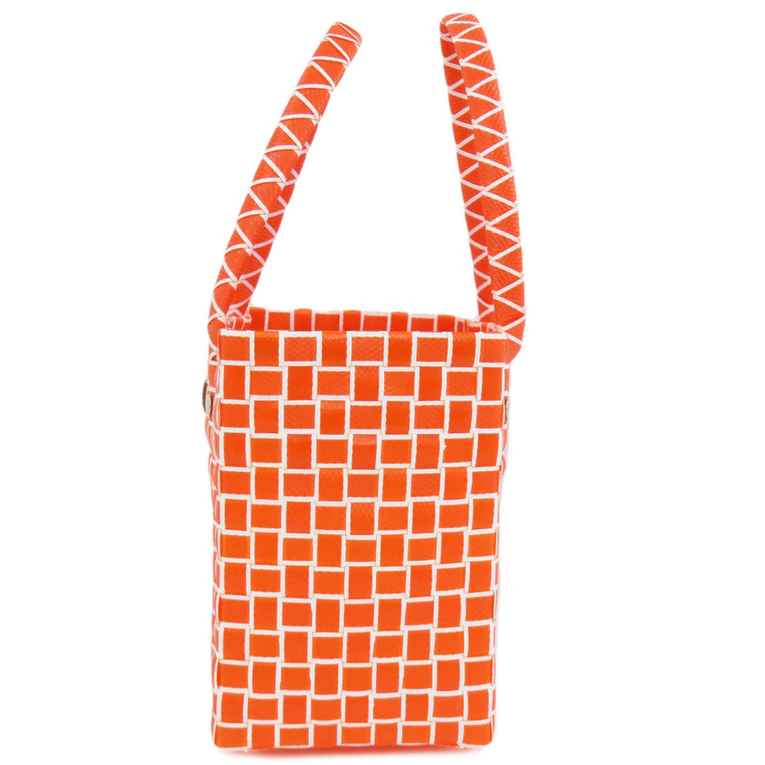 MARNI Handbag polypropylene Orange logo Women Used Authentic